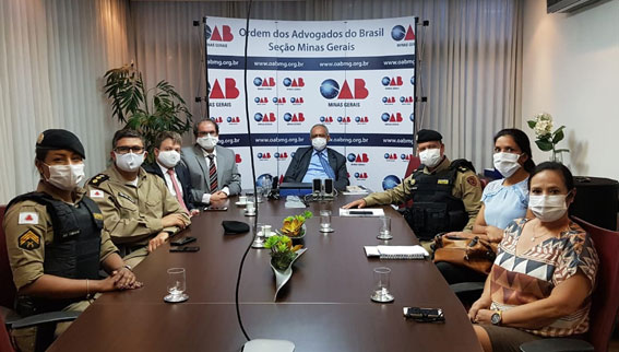 Read more about the article Representantes da OAB/MG e Polícia Militar realizam reunião na sede da Seccional Mineira